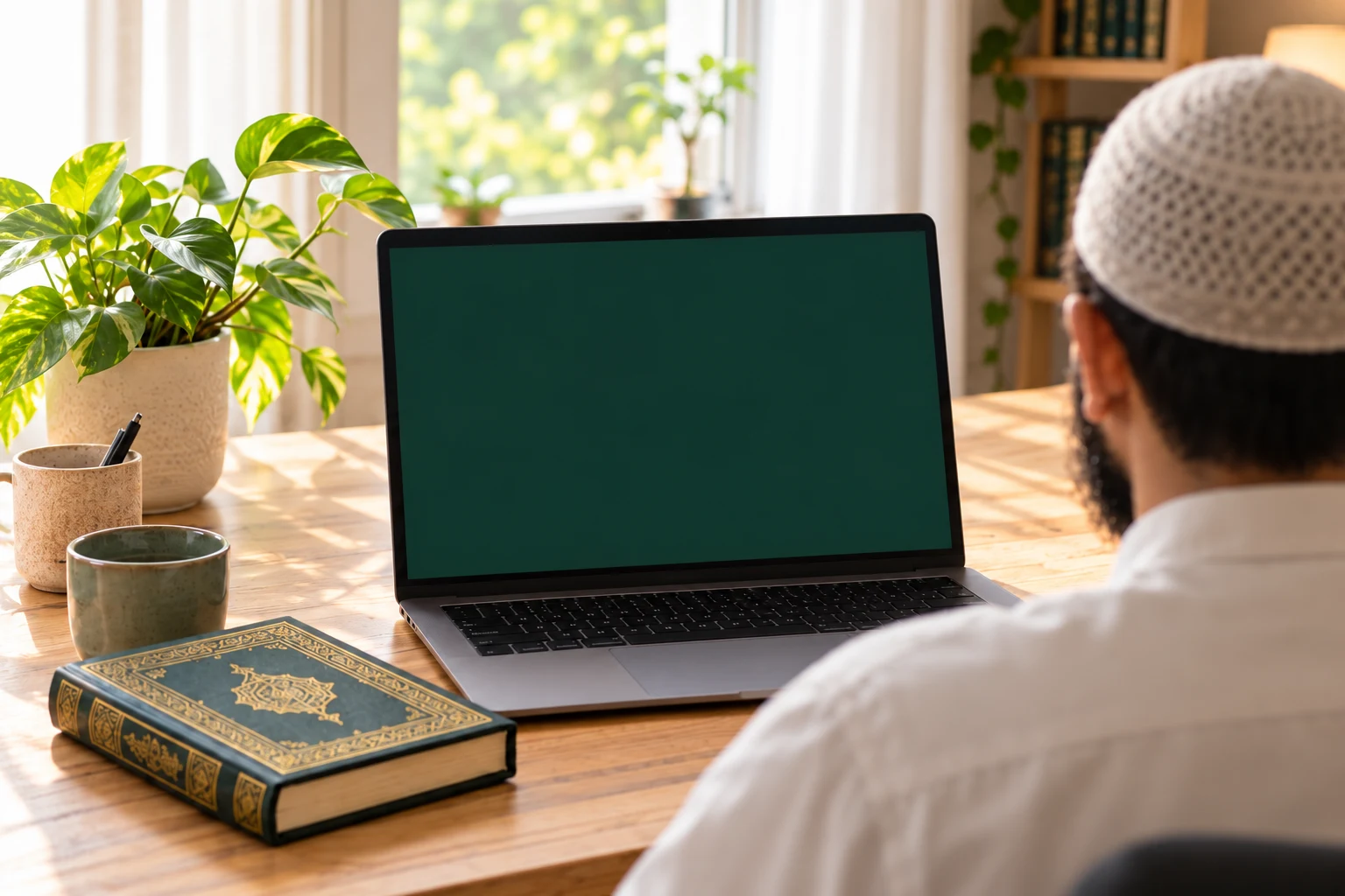 Illustrative adult learning from home